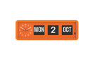 TWEMCO Calendar Flip Clock BQ-38 Orange English Perpetual Table Clock TWEMCO 