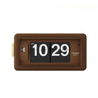 TWEMCO Alarm Flip Clock AL-30 Alarm Clock TWEMCO Brown AM/PM 