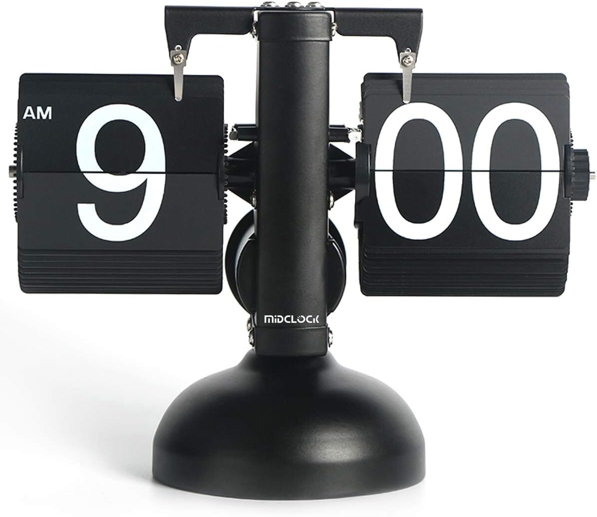 MIDCLOCK Home Decor Flip Clock Table Clock Midclock Black 