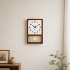 Japanese Retro Solid Wood Wall Clock Time Will Flip