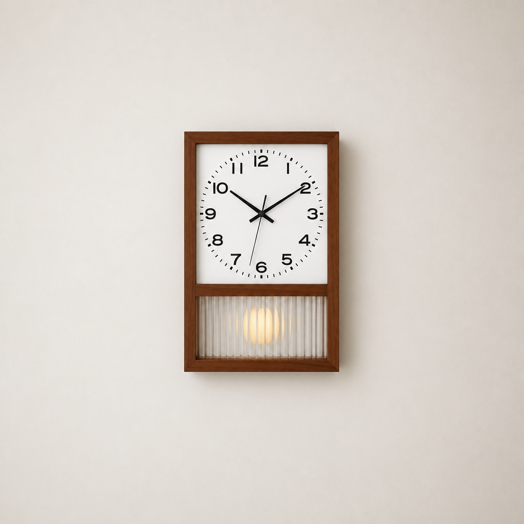 Japanese Retro Solid Wood Wall Clock Time Will Flip