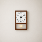 Japanese Retro Solid Wood Wall Clock Time Will Flip