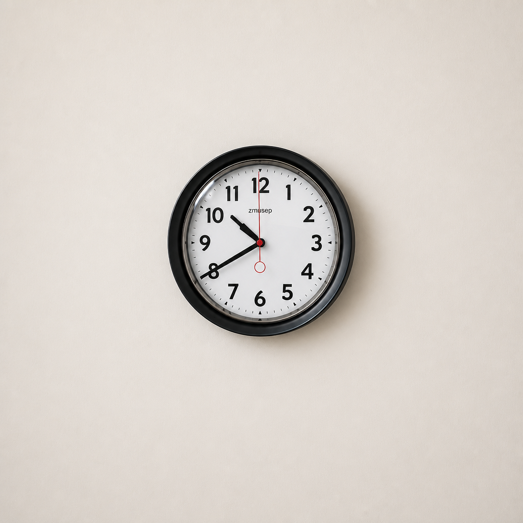 A Silent Metal Wall Clock — Domed Glass Series Time Will Flip