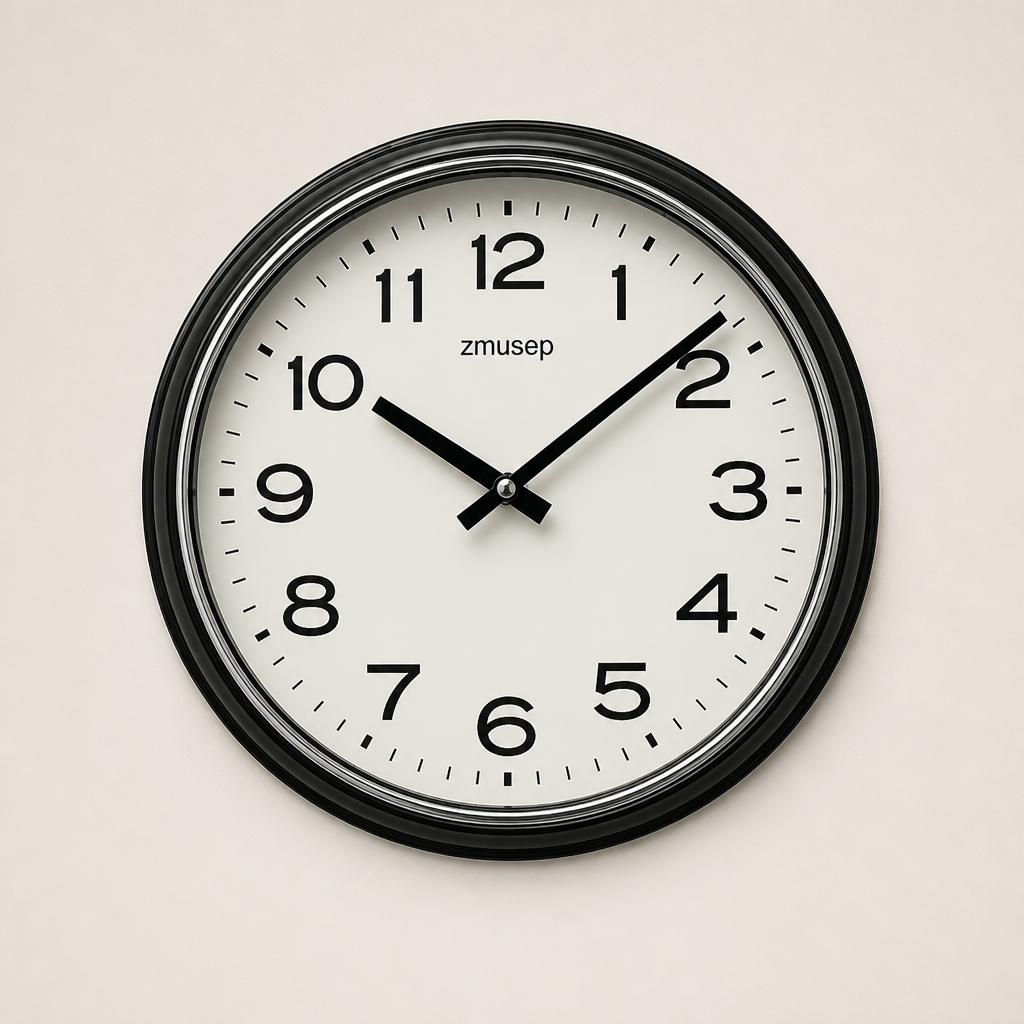 A Silent Metal Wall Clock — Thick Frame Series Time Will Flip