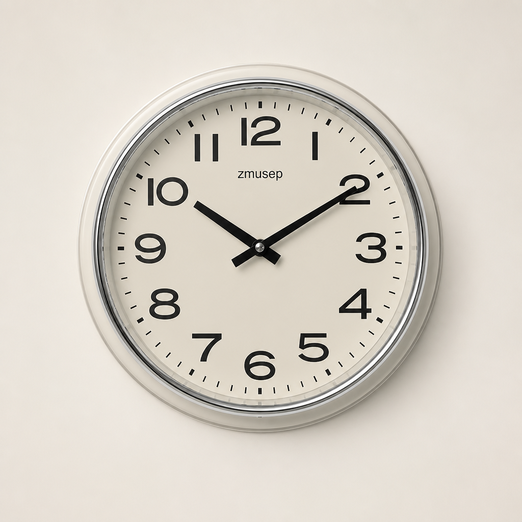A Silent Metal Wall Clock — Thick Frame Series Time Will Flip