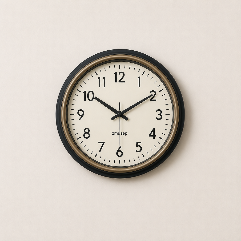 A Silent Metal Wall Clock — Thick Frame Series Time Will Flip
