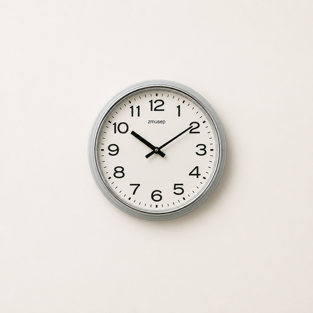 A Silent Metal Wall Clock — Thick Frame Series Time Will Flip