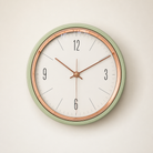 A Silent Metal Wall Clock Time Will Flip
