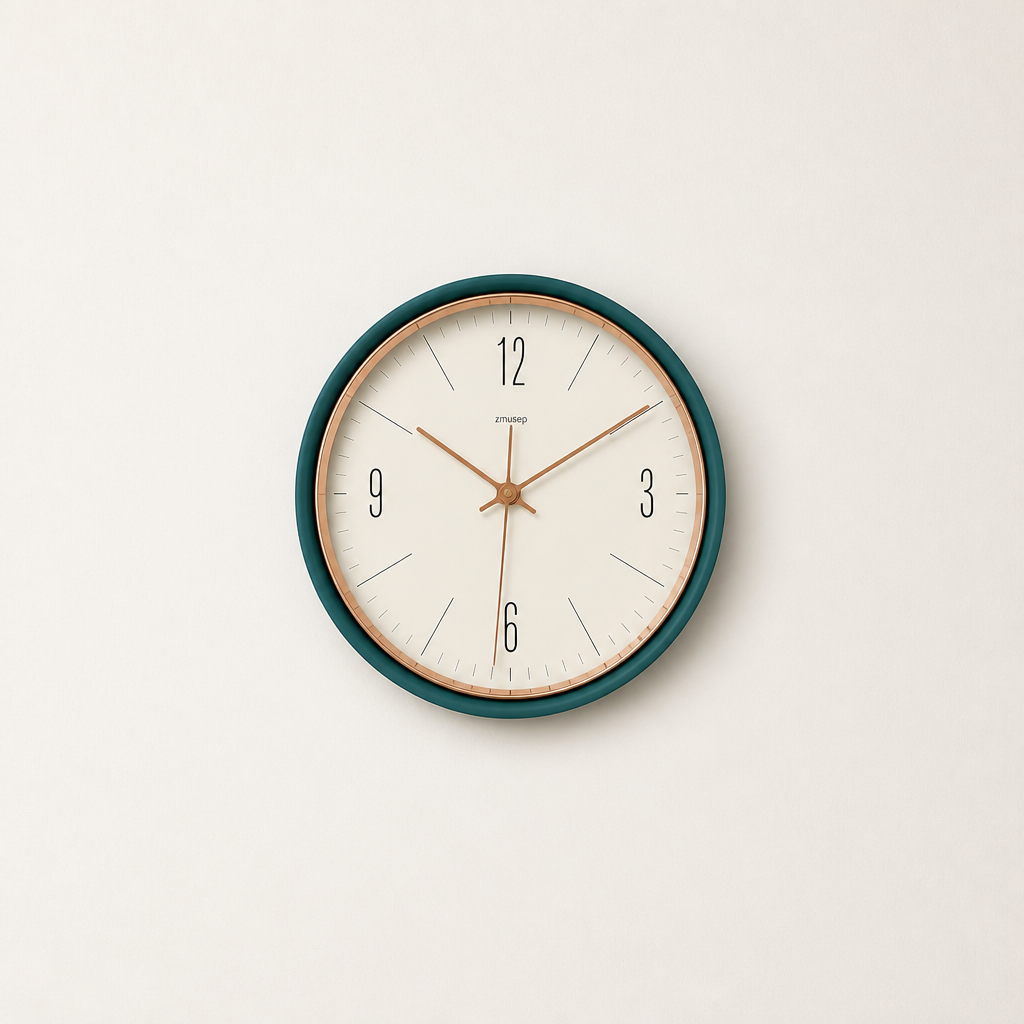 A Silent Metal Wall Clock Time Will Flip