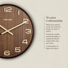 Wabi-Sabi Wooden Wall Clock – Number Dial Time Will Flip