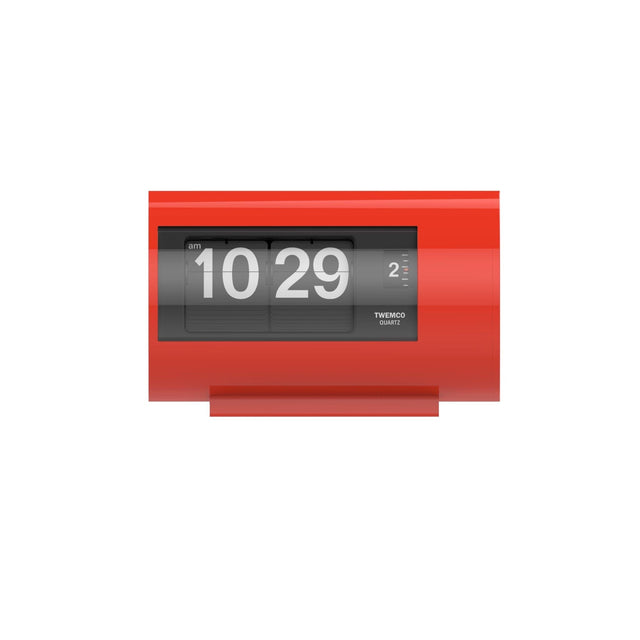 TWEMCO Mini Alarm Flip Clock AP-28 Alarm Clock TWEMCO Red Black AM/PM