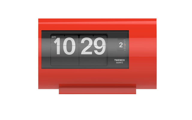 TWEMCO Mini Alarm Flip Clock AP-28 Red Alarm Clock TWEMCO Red Black AM/PM