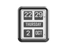 TWEMCO Calendar Wall Flip Clock BQ-170 Wall Clock TWEMCO Black Case White Dial English AM/PM