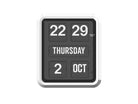 TWEMCO Calendar Wall Flip Clock BQ-170 Wall Clock TWEMCO White Case Black Dial English AM/PM