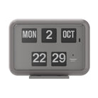 TWEMCO Calendar Flip Clock QD-35 Wall Clock TWEMCO Grey English AM/PM