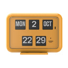 TWEMCO Calendar Flip Clock QD-35 Wall Clock TWEMCO Yellow English AM/PM